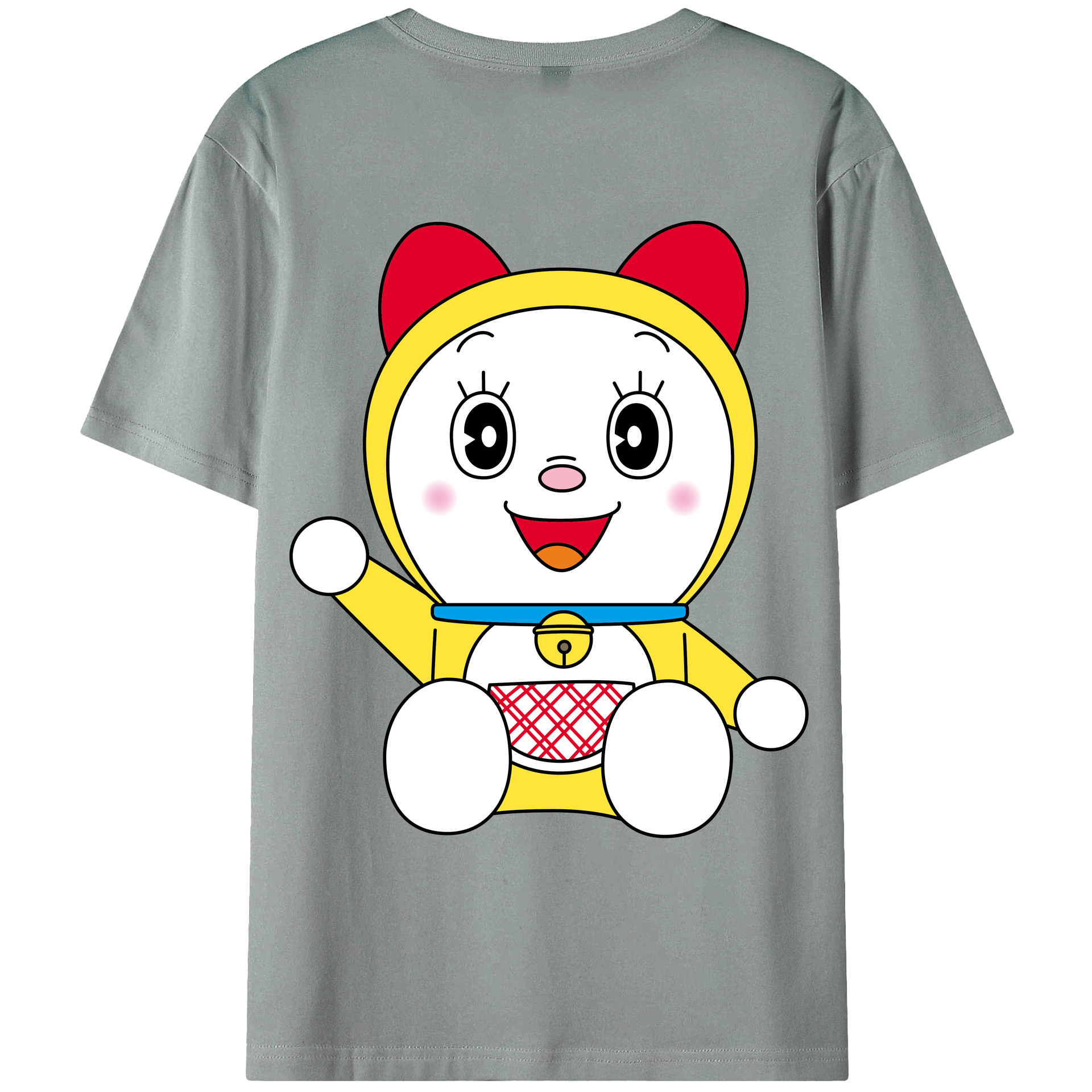 （画像用） ドラえもん ドラミ Doraemon Dorami 綿100％ メンズ半袖Tシャツ（バックプリント） 通気性